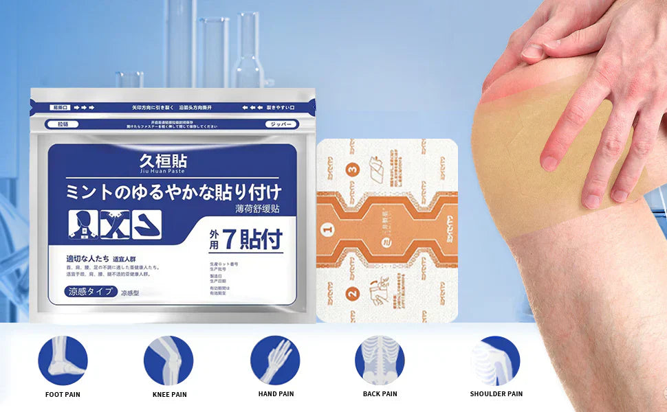 🔥 Japan's Top-Selling Items in 2025| Back Pain Patch Pain Relief Patches for Knee, Neck, Shoulder & Joint Pain, Muscle Soreness, Arthritis Relief